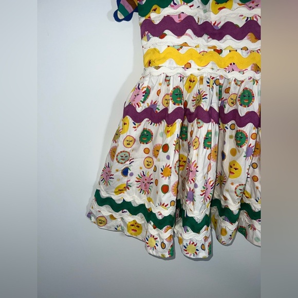 CeliaB Suhail Dress Sun Moon Print Astronomy Kitschy Whimsical Colorful dress xs - Picture 4 of 14